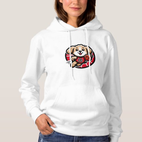 Cute dog playing basketball hoodie