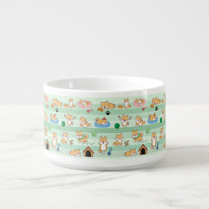 cute dog playing jumping sleeping bowl