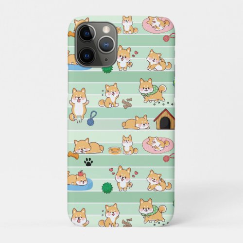 cute dog playing jumping sleeping iPhone 11 pro case
