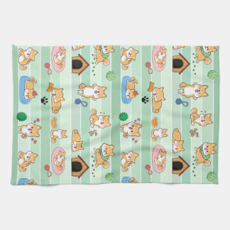 cute dog playing jumping sleeping kitchen towel