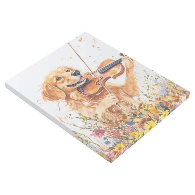 Cute Dog Playing Violin Gallery Wrap (3/4)