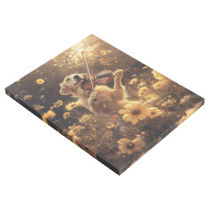 Cute Dog Playing Violin Gallery Wrap