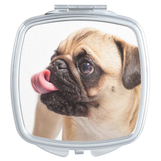 Cute Dog pocket mirror For Makeup (Front)