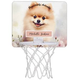 Cute Dog, Pomeranian Mini Basketball Hoop