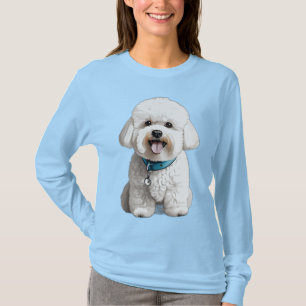 Cute Dog Portrait of Bichon Frise T-Shirt