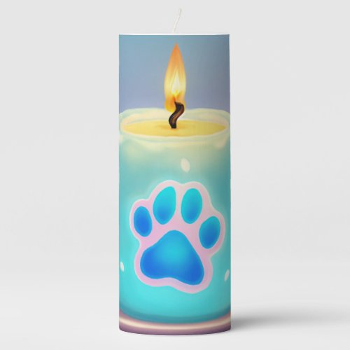 Cute dog pow pillar candle