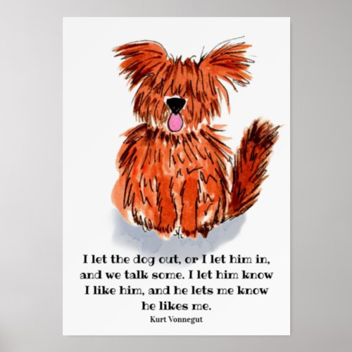 Cute Dog Print and Quote Holder