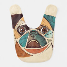 Cute Dog Pug Funny Art