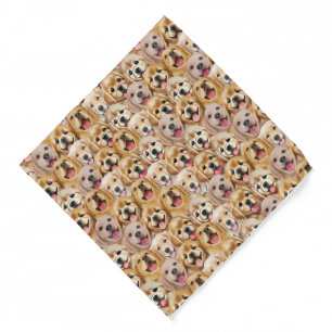 Cute Dog Puppy dogs paw pet Seamless Pattern Bandana