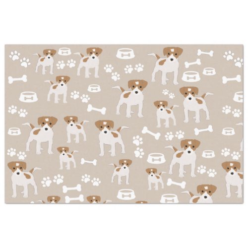 Cute Dog Puppy Paw Prints Pattern  Tissue Paper