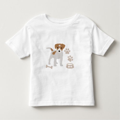 Cute Dog Puppy Paw Prints Pattern Toddler T_shirt