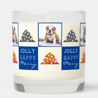 Cute Dog Puppy Pet Typography Christmas Tree Photo