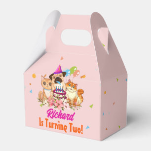 Cute Dog Puppy Themed Kid's Birthday Party Favor Boxes