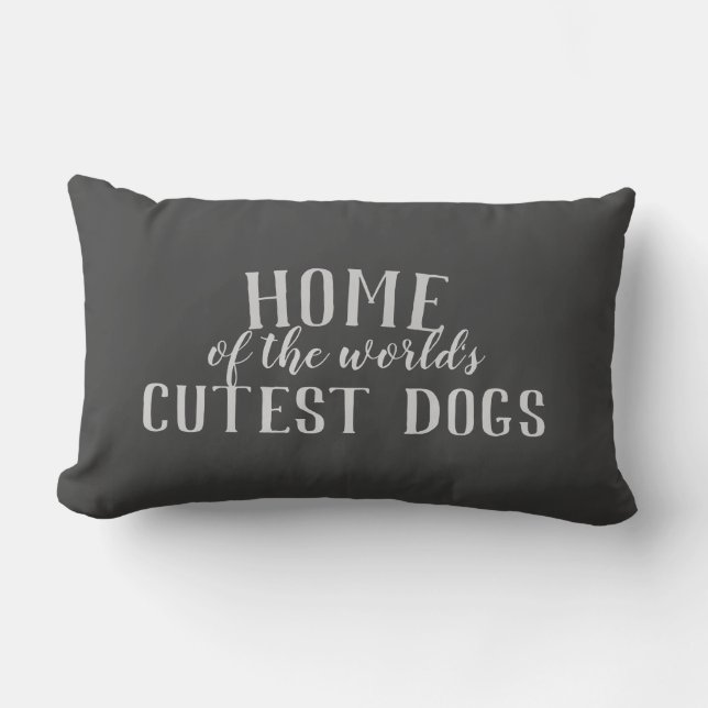 cute dog quote pillow pet humor typography (Front)