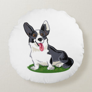 Cute dog round pillow