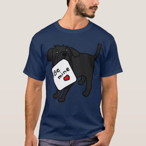 Cute Dog says Be Mine this Valentines Day T_Shirt