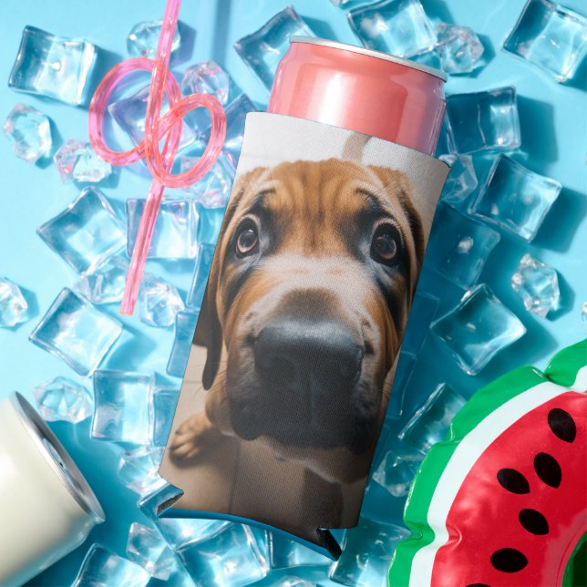 Cute Dog Seltzer Can Cooler (In Situ Summer)