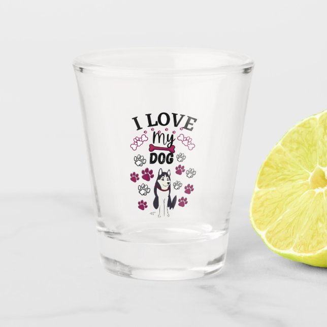 Cute dog shot glass  (Front)