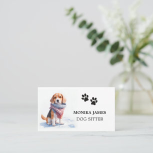 Cute Dog Sitter Business Card