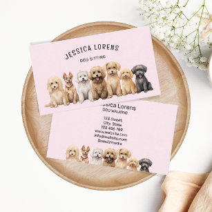 Cute Dog Sitter, Pet Groomer, Veterinarian, Puppy  Business Card
