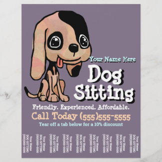 Cute DOG Sitting Flyer Template