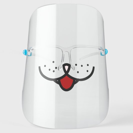 Cute Dog Smile Face Shield (Front)