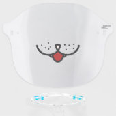 Cute Dog Smile Face Shield (Front w/Glasses)