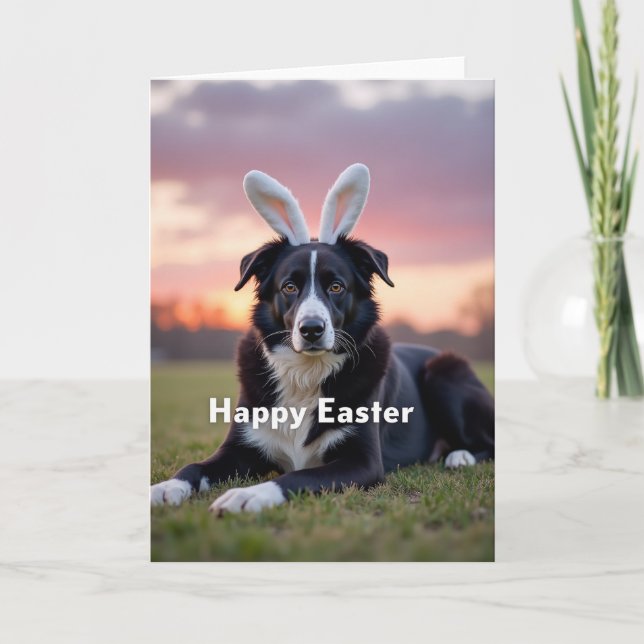 Cute Dog Springtime Celebration Card (Front)