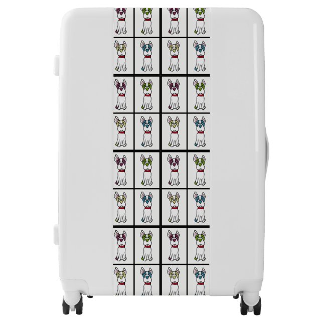 Cute Dog Suitcase - Boston Terrier (Front)