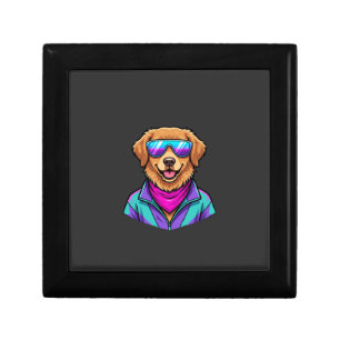 Cute Dog Sunglasses Retro Neon Art_1 Gift Box