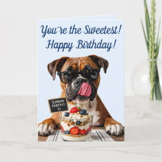 Cute Dog & Sweets Birthday Card