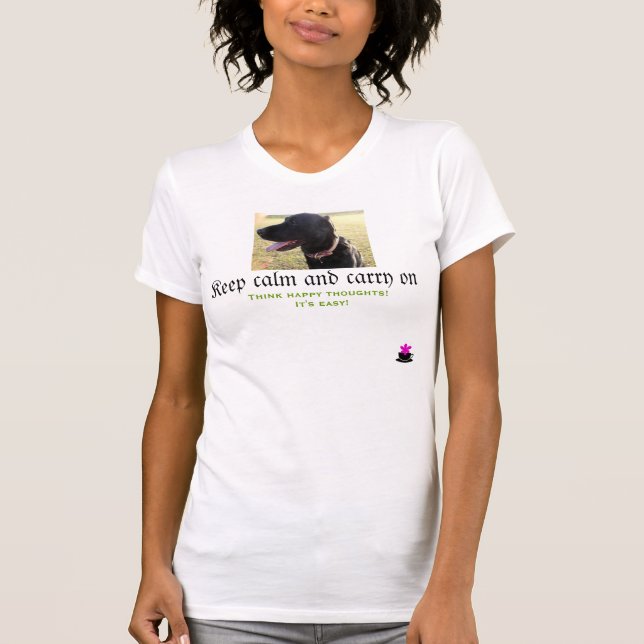 Cute Dog T-shirt (Keep calm and carry on) (Front)