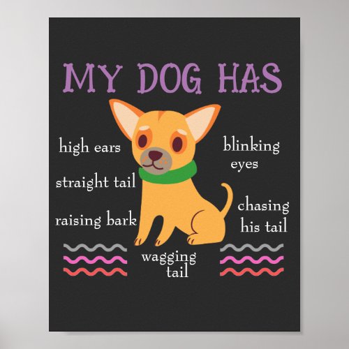 cute dog talent poster