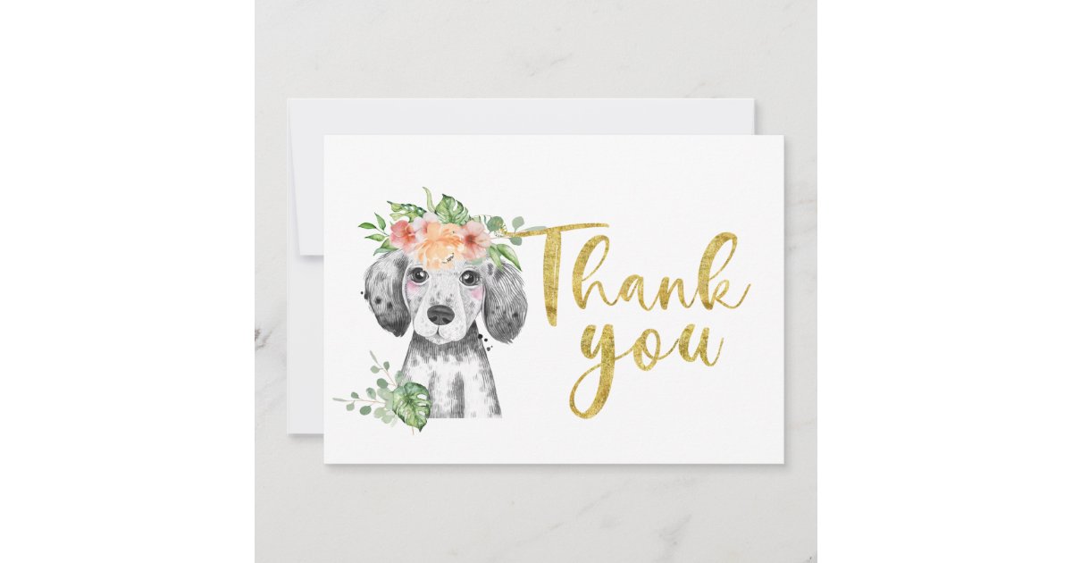 cute dog Thank You Card | Zazzle