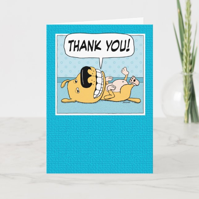 Cute Dog Thank You Card (Front)