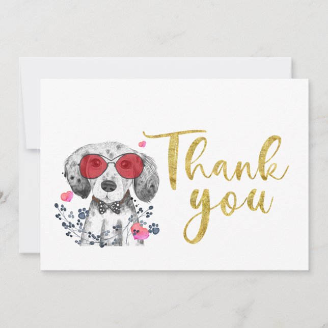 cute dog Thank You Card (Front)