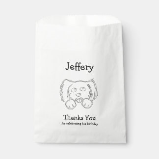 Cute Dog Thank you Favor Bag