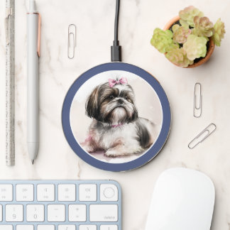 Cute Dog Theme, Your Pet Photo Wireless Charger
