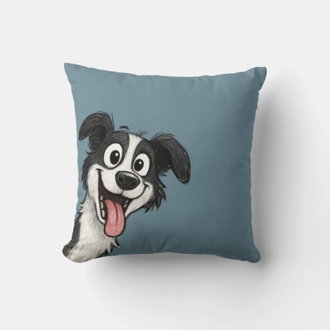 Cute Dog  Throw Pillow (Front)