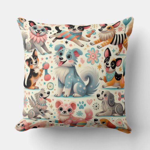 Cute Dog  Throw Pillow