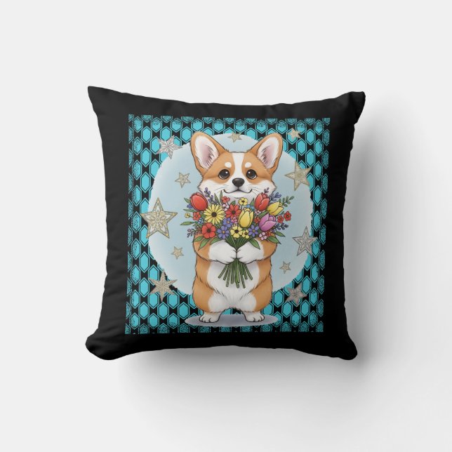 cute dog throw pillow (Front)