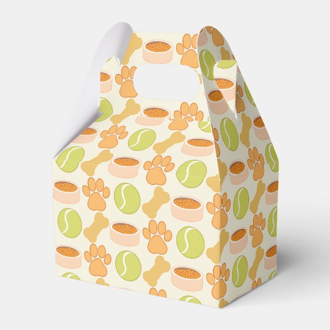 Cute Dog Toys Pattern Design Favor Box (Front Side)