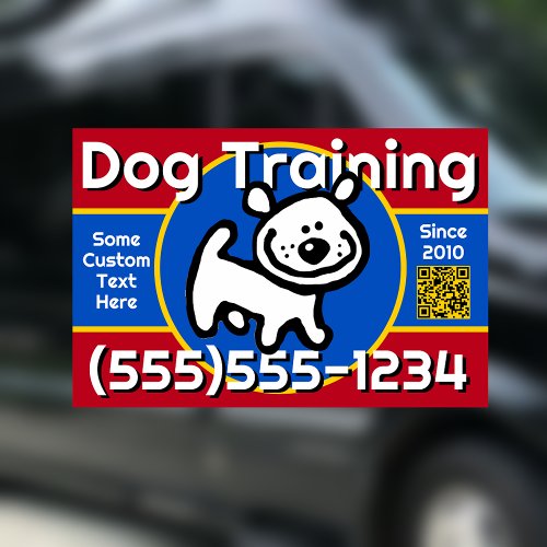 Cute Dog Training Dog Walking Customizable  Car Magnet