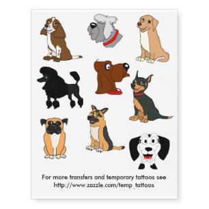 Cute dog transfers and temporary tattoos