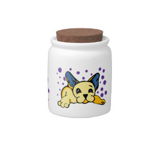 Cute Dog Treat Jar - French Bulldog