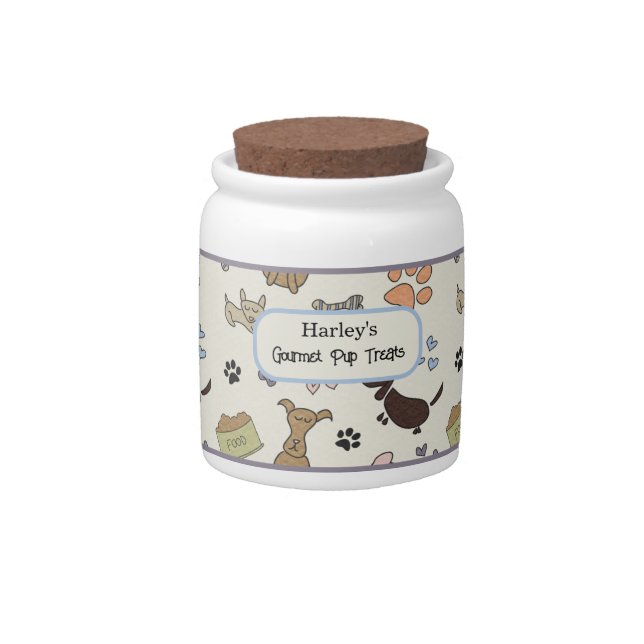 Cute Dog Treats  Candy Jar (Front)