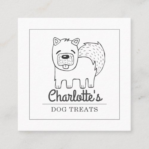 Cute Dog Treats Maker Illustrated Business Card