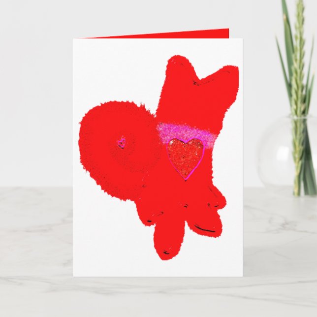 Cute dog Valentine's Day card (Front)