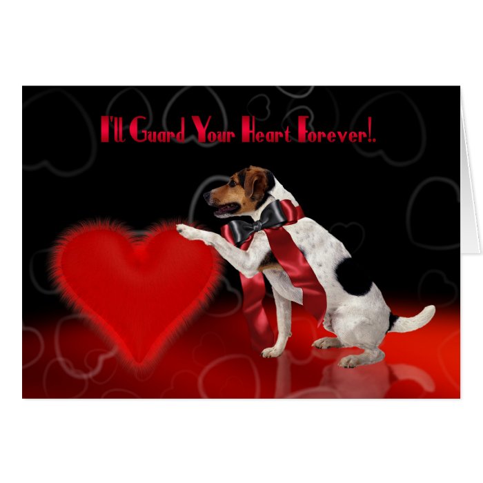 Cute Dog Valentine's Greeting Card   Jack Russell