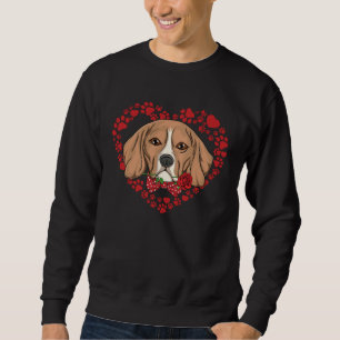 Cute dog Valentines Heart pattern cute Valentine B Sweatshirt